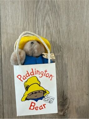 1994 Miniature Paddington Bear Plush In Gift Bag By Eden Toys 5” Tall
